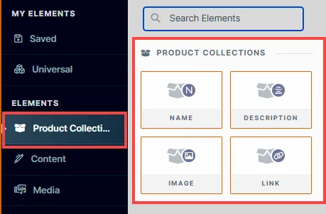 Advanced Product Collection Elements