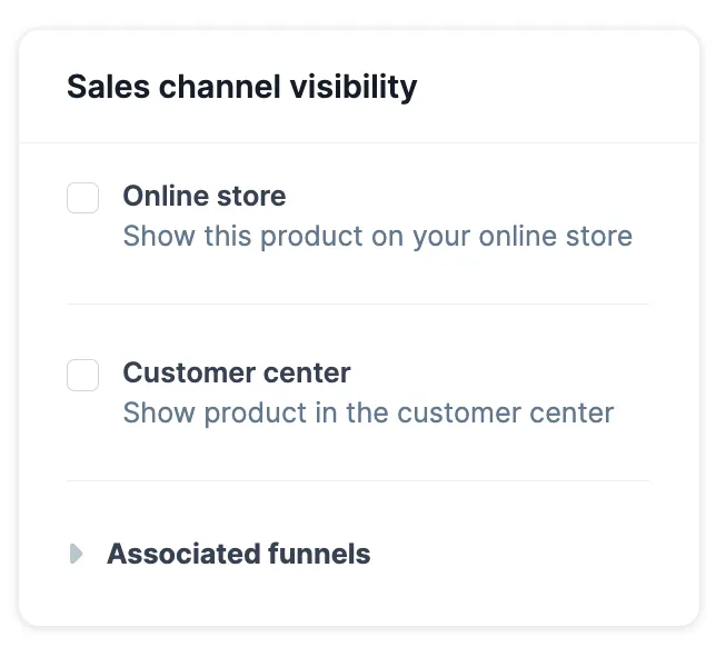 Sales Channel Visibility