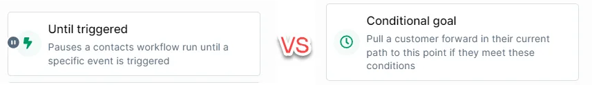 Until Trigger vs Conditional Goal