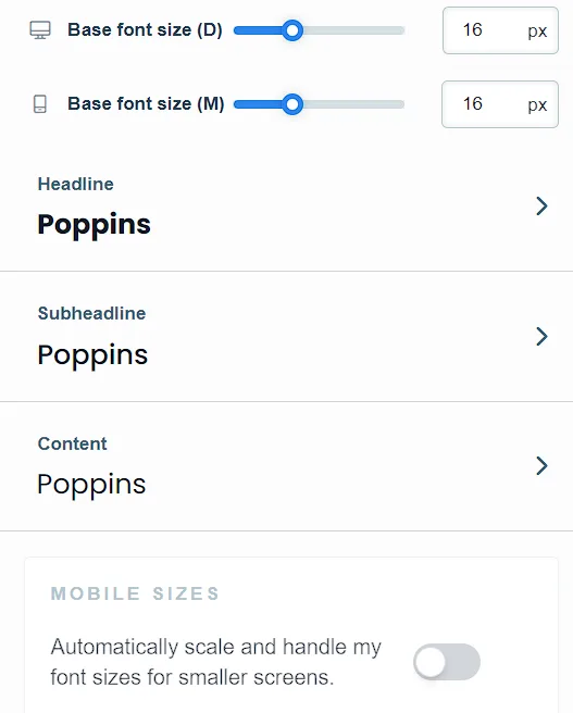 Style fonts