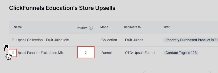 Prioritizing Store Upsell
