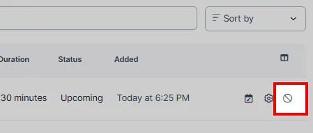 Cancel Event
