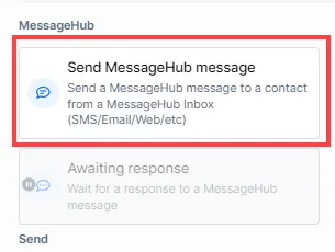 Send MessageHub Message Step