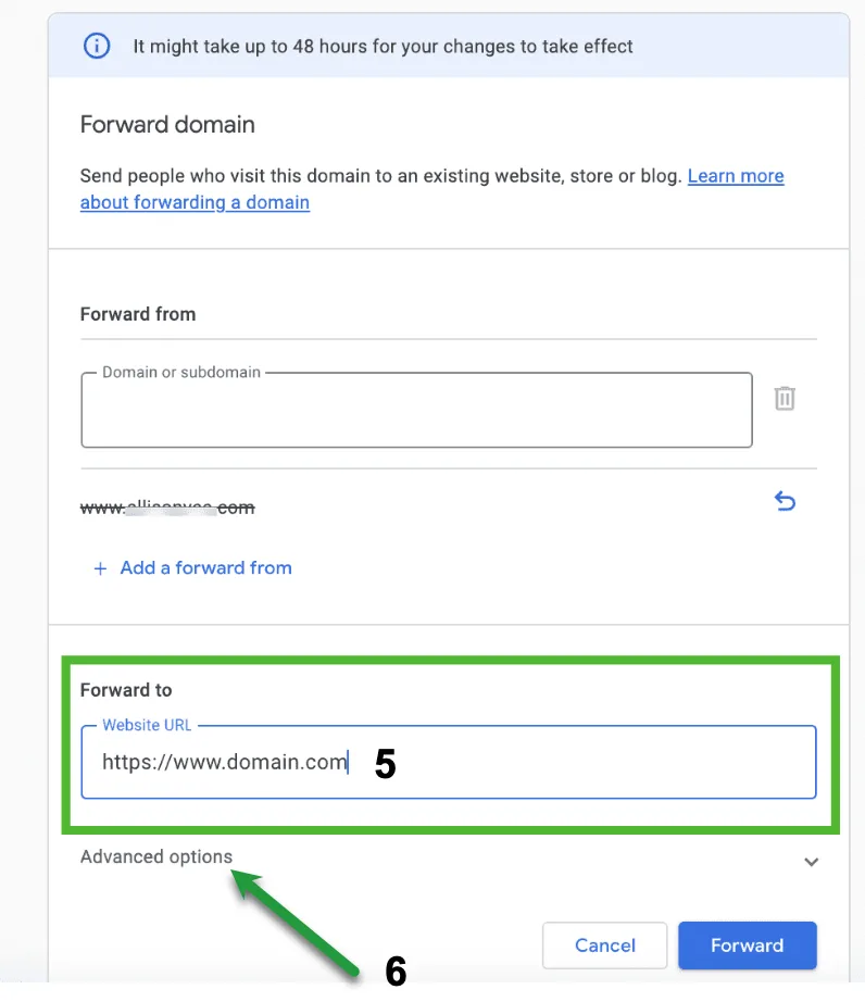 Google Domain Forwarding