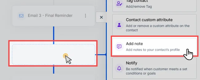 Add Note Step