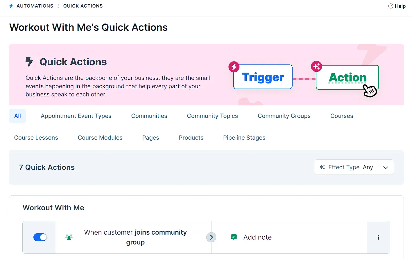 Quick Actions Overview