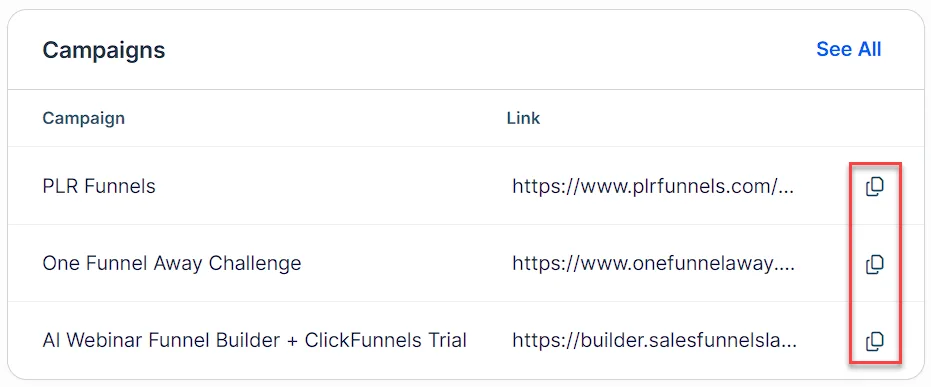 Custom affiliate code