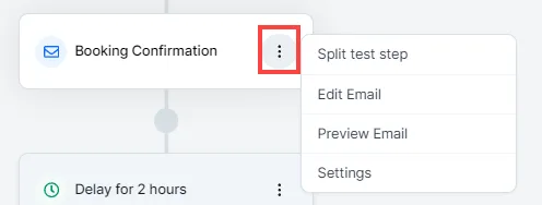 Email Step Settings