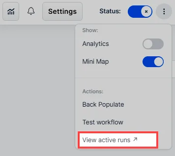 View Active Runs